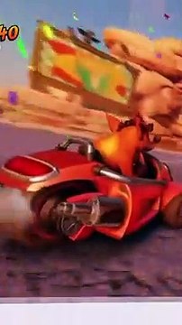 Trikee Kart, Orange Paint Job, & Wheels - Crash Team Racing Nitro-Fueled