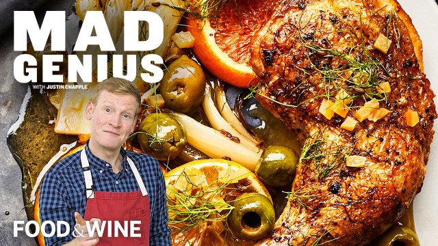 Justin Chapple Makes Citrus and Fennel Chicken with Olives and Calabrian Chiles