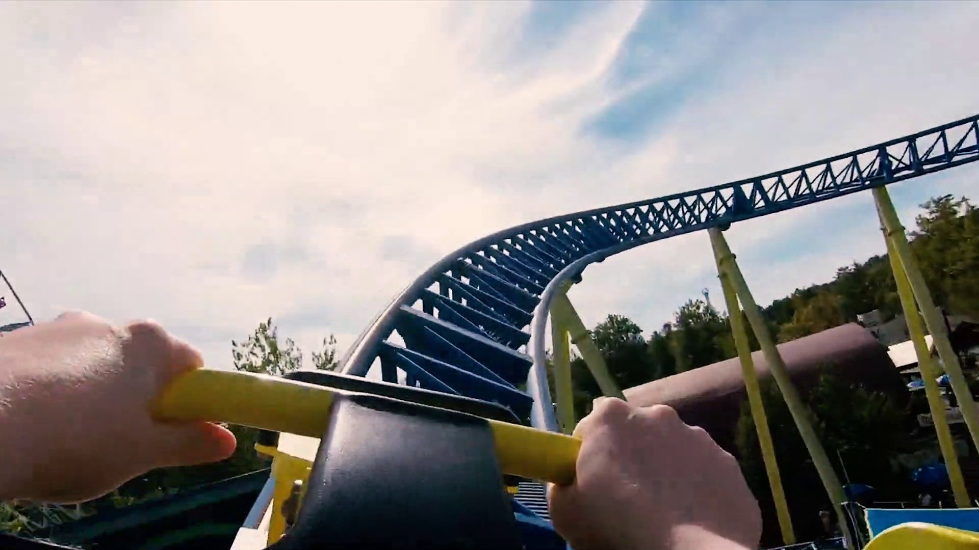 4K AWESOME Twister Roller Coaster Front Seat POV Knoebels Amusement Park 