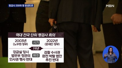 평검사 2백여 명 밤샘 회의…오늘은 첫 전국 부장검사회의