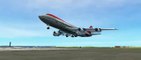 Northwest Airlines Boeing B747-200 landing at Changi Airport for maintenance