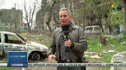 Residentes en Mariupol se organizan para planificar el futuro y reparar daños a sus viviendas