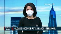 Kobaran Api Hampir Lahap Seluruh Gudang Rotan, Warga Panik Karena Lokasi Dekat dengan Permukiman!