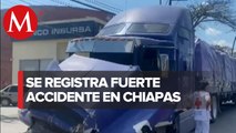 En Chiapas, accidente vehicular deja siete heridos