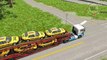 BeamNg Drive Train VS Truck Long Trailer - Train Station Accident Scenarios