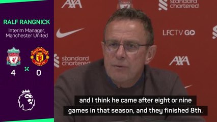 Rangnick admits Liverpool are much better than United after 4-0 hammering