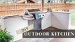 Woman And Her Friends Build DIY Outdoor Kitchen In Her Backyard