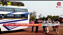 Cigarette Smuggling on Passenger Bus, Customs Dept raided the bus near Jatani, Khordha