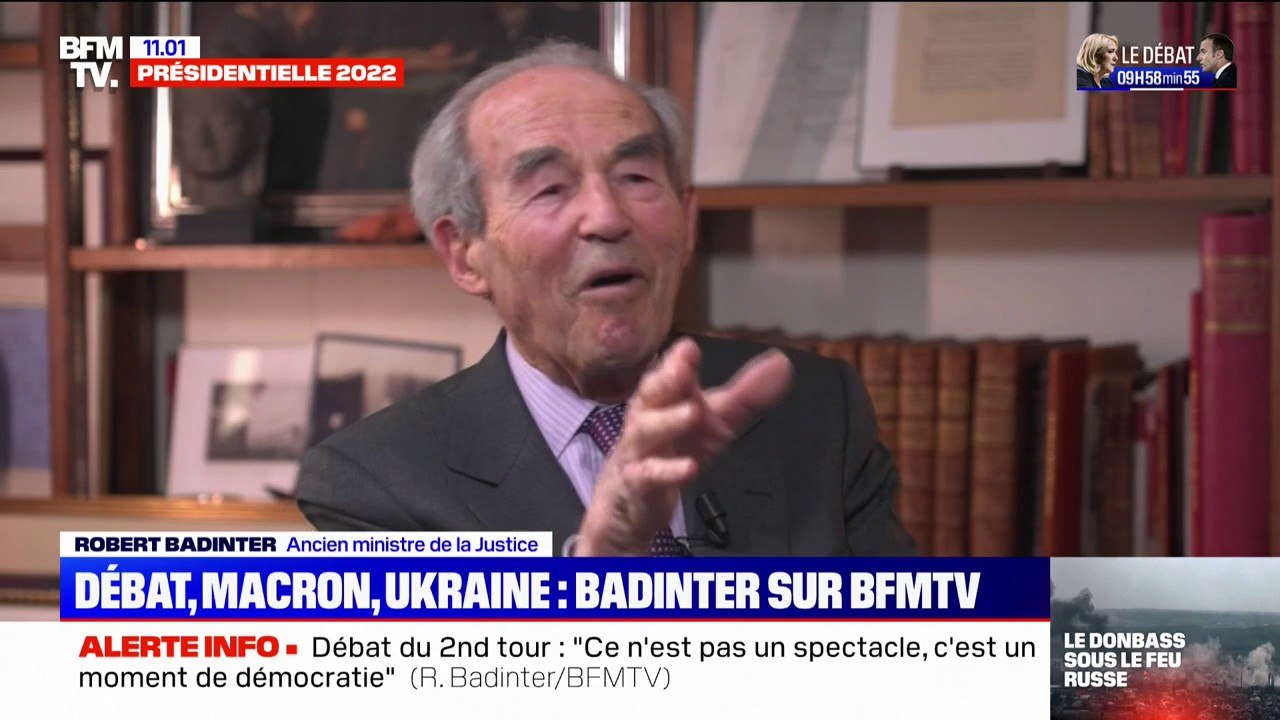 Robert Badinter sur le débat de l'entre-deux-tours: "Ce n'est pas un spectacle, c'est un moment de démocratie"