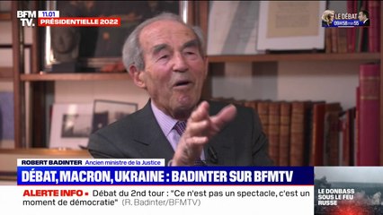 Robert Badinter sur le débat de l'entre-deux-tours: "Ce n'est pas un spectacle, c'est un moment de démocratie"