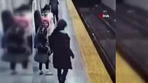 Metroda katil var! Kadın yolcuyu raylara böyle itti