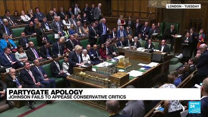 Boris Johnson says sorry for partygate but called 'man without shame'