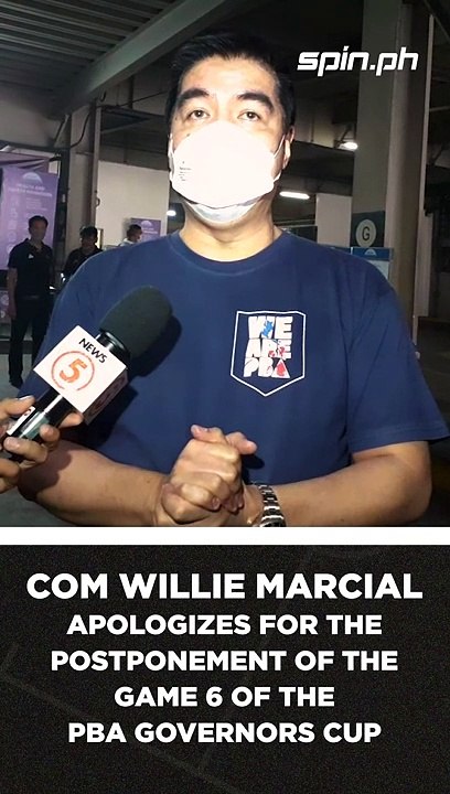 Com Willie Marcial apologizes for the postponement of the Game 6 of the PBA Governors Cup #shorts