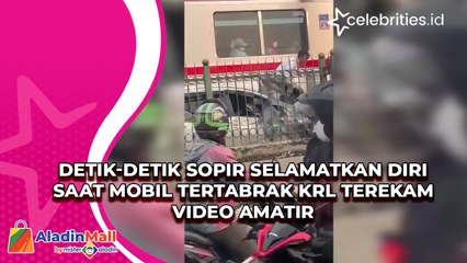 Detik-Detik Sopir Selamatkan Diri saat Mobil Tertabrak KRL Terekam Video Amatir