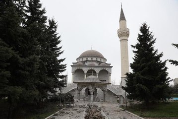 Mariupol'deki Türk camisinin bazı bölümleri çatışmalarda hasar gördü