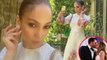 Flower power: Jennifer Lopez looked absolutely gorgeous for religious holiday in a white midi dress