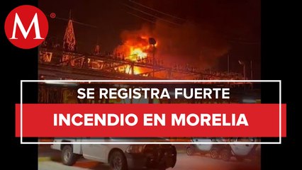 Incendio en subestación de CFE en Morelia provoca cortes de luz