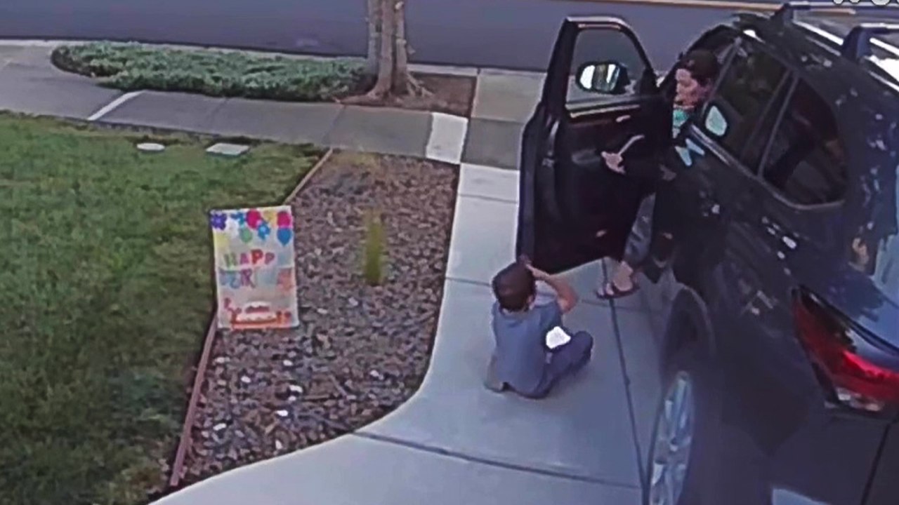 'Young boy faces his toughest challenge to date... a car door! '