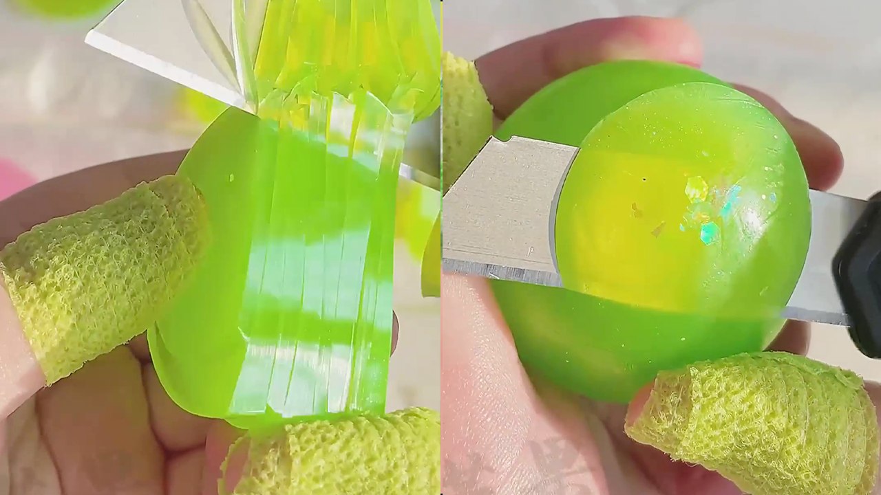 'The sound of rubber-like soap being cut into pieces is a serotonin booster'