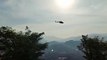 Extradición JOH: Helicópteros sobrevolando el comando de Fuerzas Especiales
