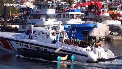 Ayvacık açıklarında 57 kaçak göçmen kurtarıldı