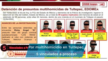Célula que participó en el multihomicidio de Tultepec ya está detenida: SSPC