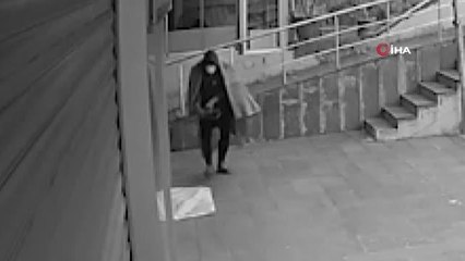 Battaniyeli hırsız, metal korkulukları böyle söküp çaldı