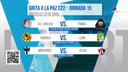 Miércoles futbolero: Continúa la jornada 15