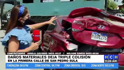 ¡Daños materiales, deja colisión múltiple en SPS!