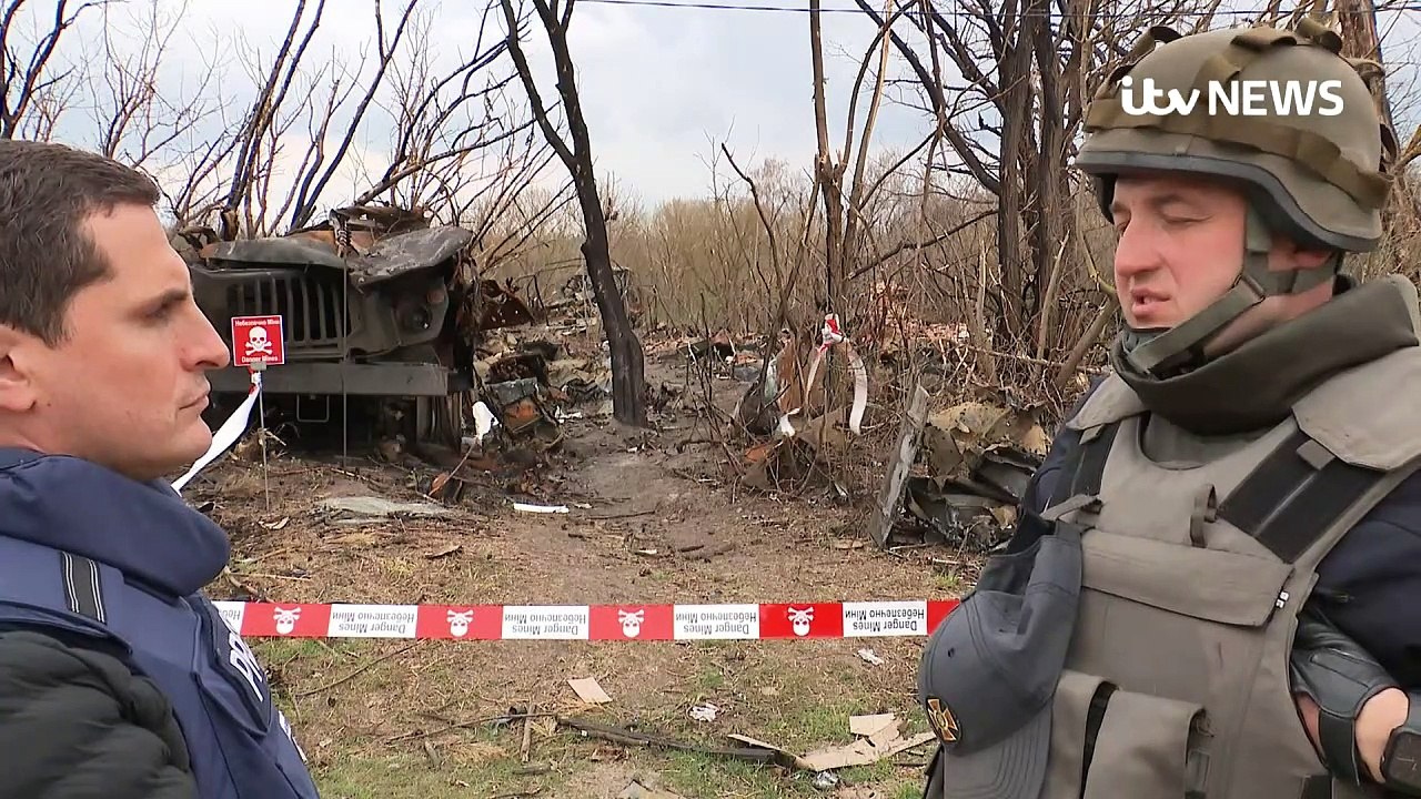 Ukraine begins clearing Russian mines, munitions, and traps