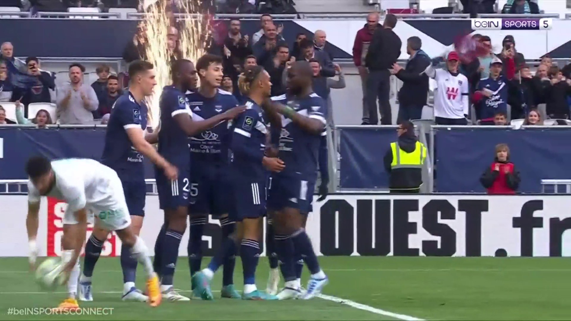 Bordeaux 2-1 Saint-Etienne: Halftime