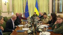 Michel pide perseguir las atrocidades en Ucrania en su visita al país