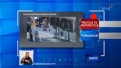 Banggaan ng motorsiklo at tricycle, 2 sugatan | Saksi