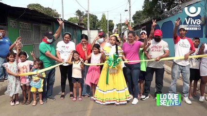 Alcaldía de Managua entrega 4 cuadras nuevas en el barrio las Torres