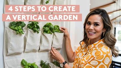 4 Steps to Create a Gorgeous Vertical Garden | DIY Indoor Herb Garden | Simply | Real Simple