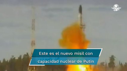 Así es el misil Sarmat de largo alcance con el que Vladimir Putin advierte a los enemigos de Rusia