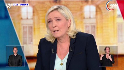 Marine Le Pen sur le pouvoir d'achat: "Je suis parfaitement d'accord pour mettre en place une mesure supplémentaire conjoncturelle, la suppression totale de la TVA sur un panier de 100 produits de première nécessité"
