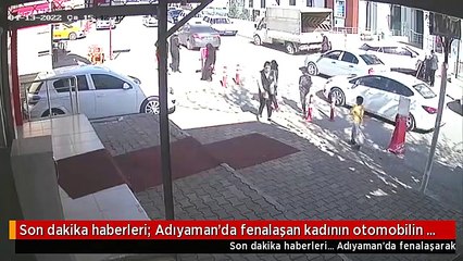 Fenalaşan kadın, otomobilin altında kalmaktan son anda kurtuldu