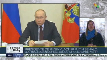 Presidente Putin señala que tragedia en Donbas obligó a Moscú a intervenir