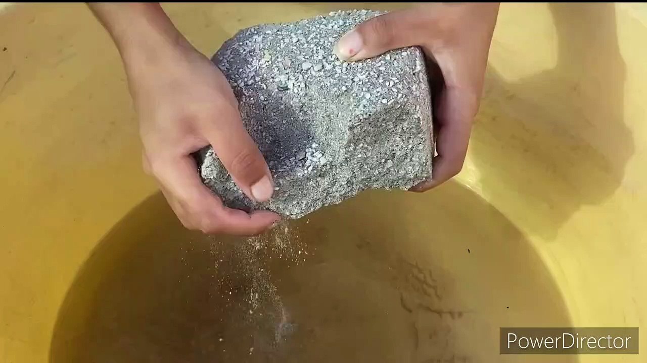 Super Grainy Cement Sand Water Crumble Messy Cr: Fun with ASMR