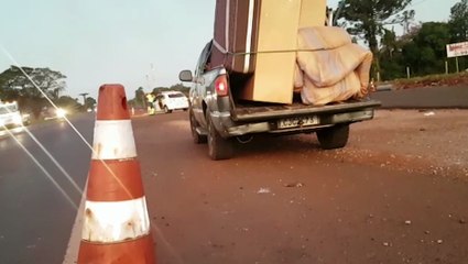 Ciclista sofre traumatismo craniano após ser atropelado na BR-277; "Quando vi ele já estava em cima", diz sobrinho do motorista
