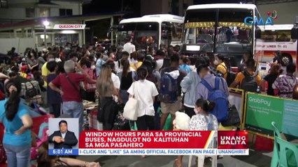 Window hours para sa provincial buses, nagdulot ng kalituhan sa mga pasahero | UB