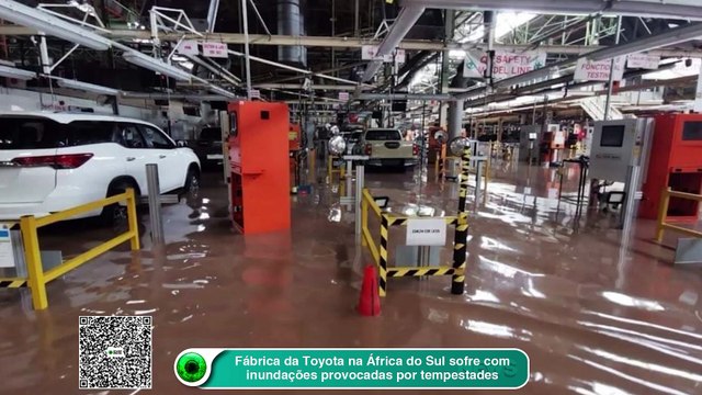 Fábrica da Toyota na África do Sul sofre com inundações provocadas por tempestades
