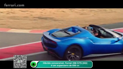 Híbrido conversível, Ferrari 296 GTS 2022 é um supercarro de 830 cv