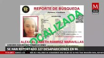 Al menos tres mujeres han desaparecido al día en Nuevo León