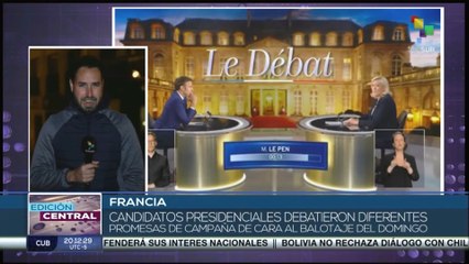 Francia: Desarrollan último debate televisivo de candidatos a la Presidencia