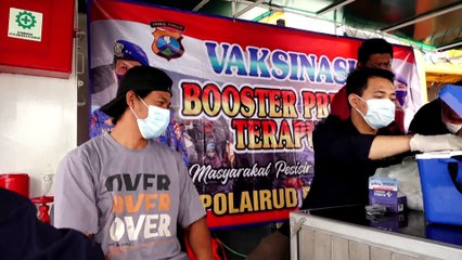 DITPOLAIRUD Polda Jatim Gelar Vaksinasi Booster