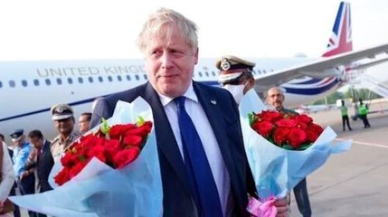 ਦੋ ਦਿਨਾਂ ਦੇ ਭਾਰਤ ਦੌਰੇ 'ਤੇ British PM Boris Johnson, Ahmedabad 'ਚ ਸ਼ਾਨਦਾਰ ਸਵਾਗਤ