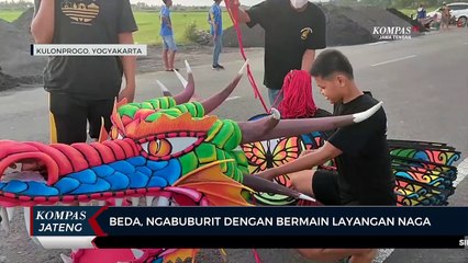 Beda, Ngabuburit Dengan Bermain Layangan Naga