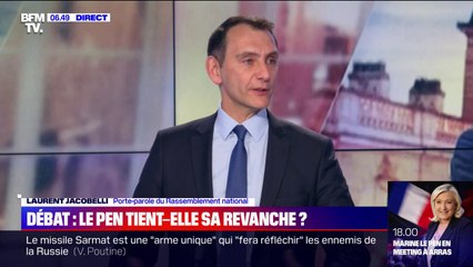 Débat: pour Laurent Jacobelli, porte-parole du RN, Emmanuel Macron a été "condescendant et arrogant"